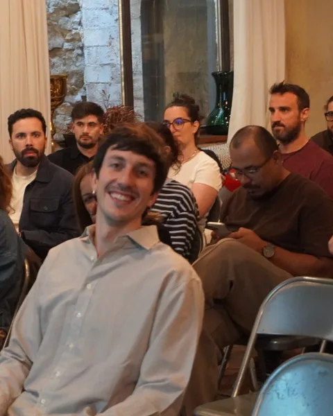In the audience at a North company update